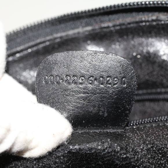 GUCCI Bamboo Hand Bag Leather 2way Black Auth 45974 - Picture 11 of 16